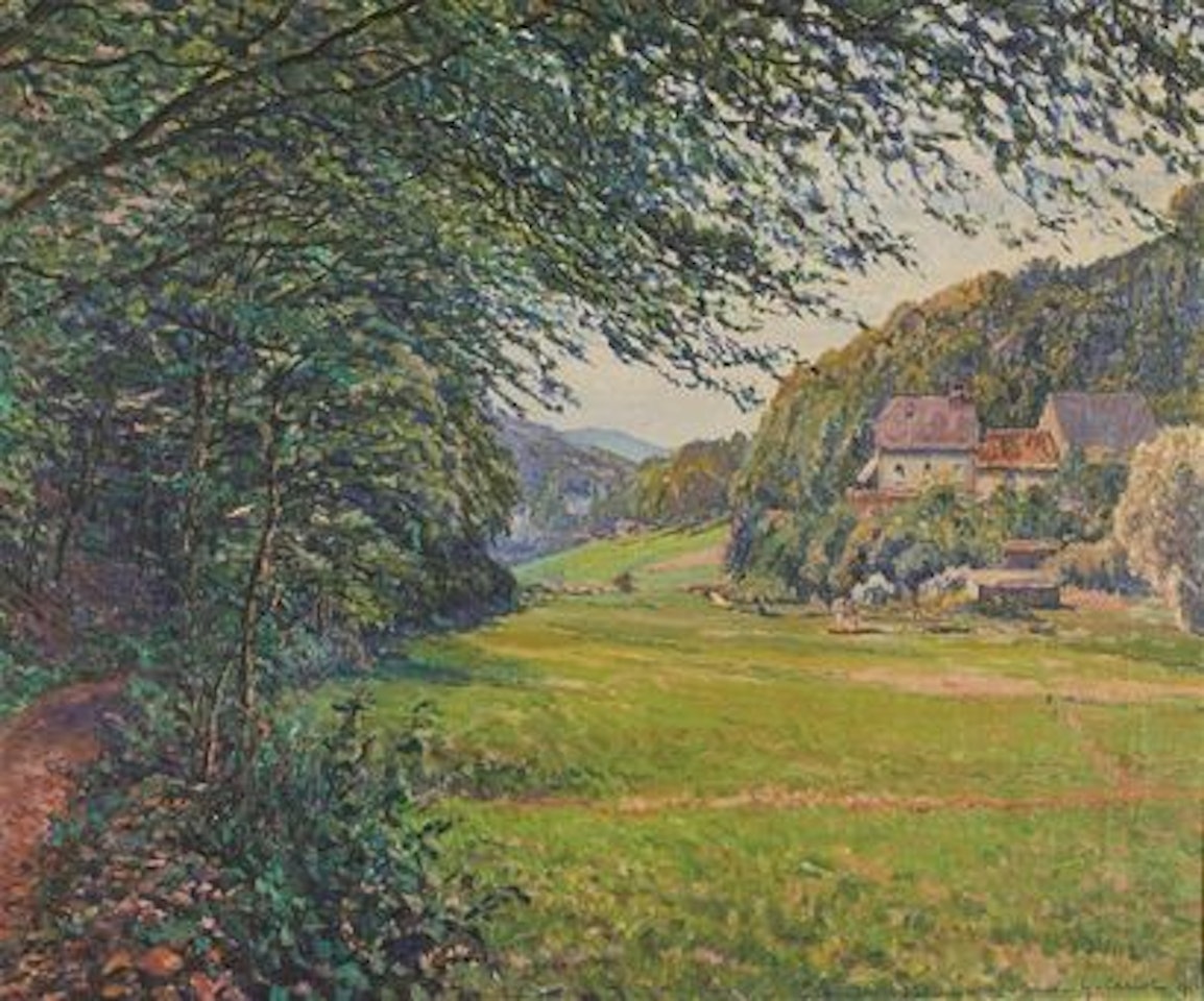 Path under the woods - Walluf Valley - Taunus by Gustave Cariot