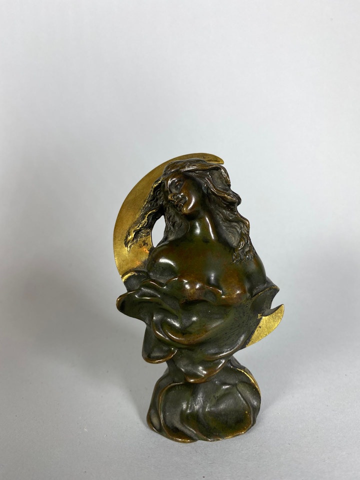 Bust of a woman with a crescent moon by French School