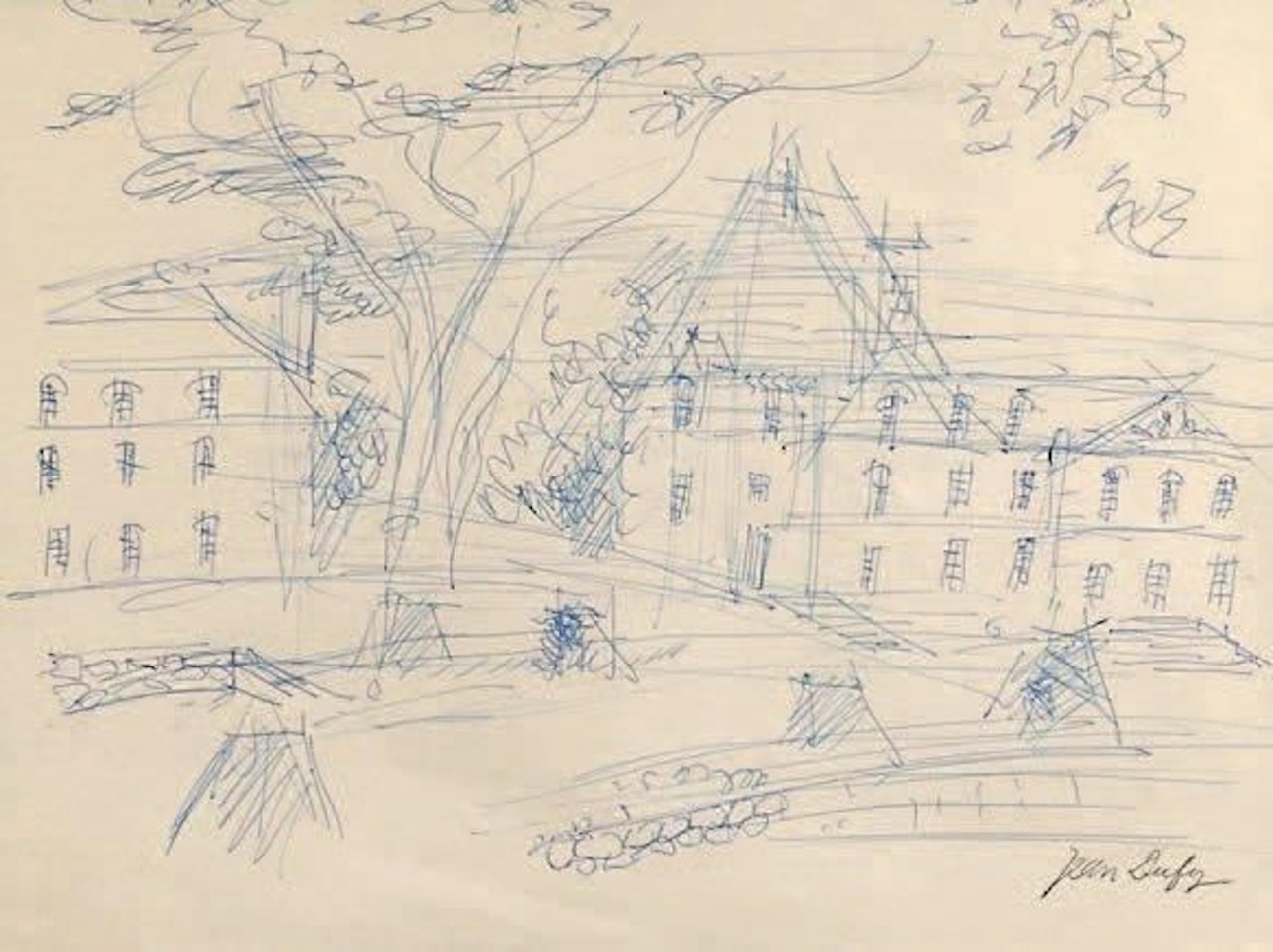 Village view. by Jean Dufy