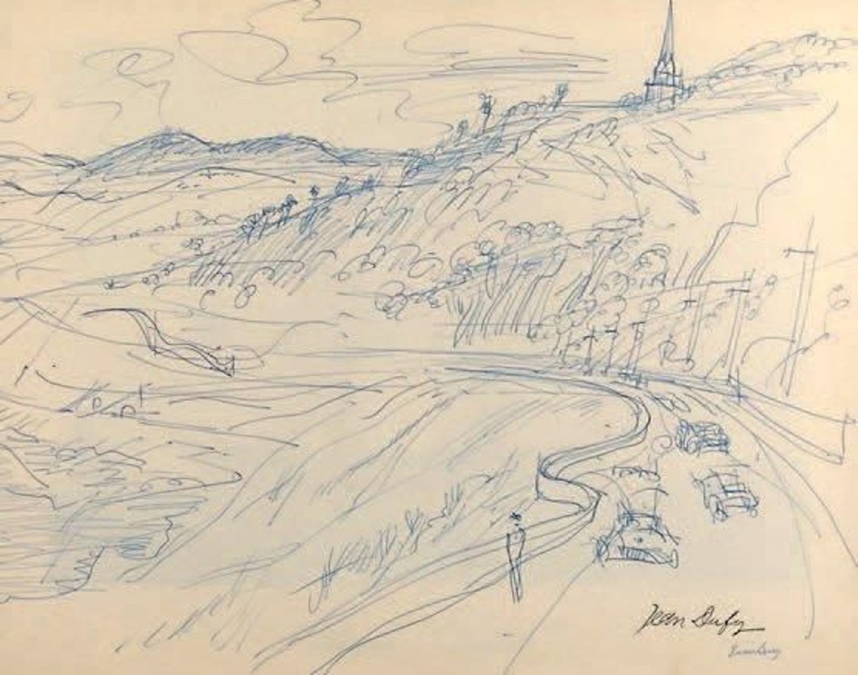 View of the coast at enniskery by Jean Dufy