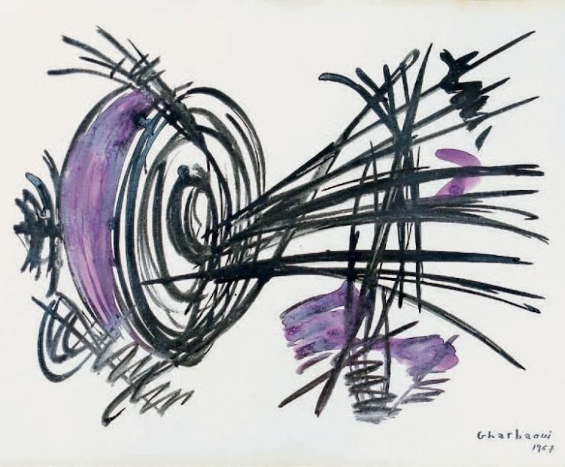 Mauve composition by Jilali Gharbaoui