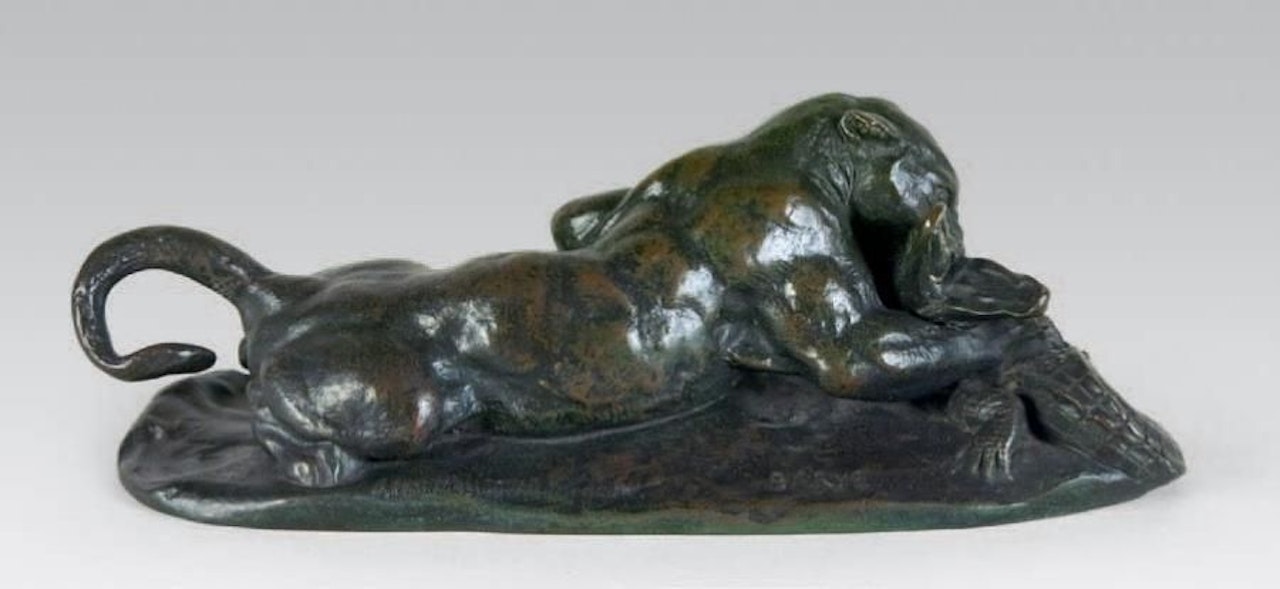 Jaguar devouring a crocodile by Antoine-Louis Barye