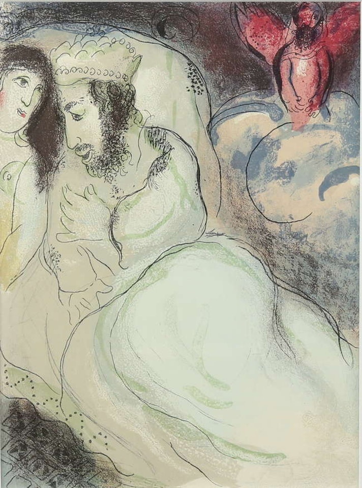 Sarah and Abimelech by Marc Chagall