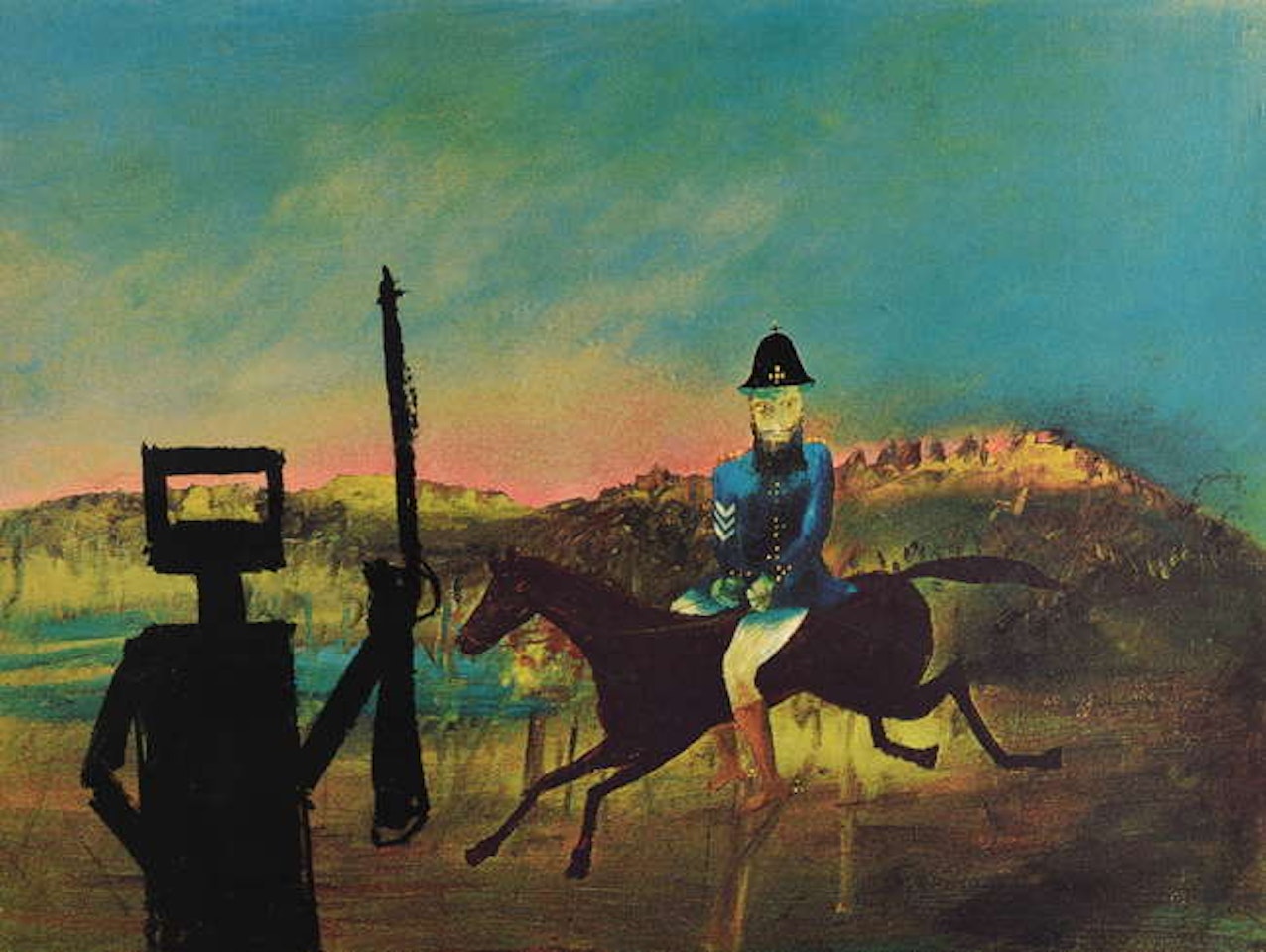 "Kelly and Policeman", from the Ned Kelly series by Sidney Nolan