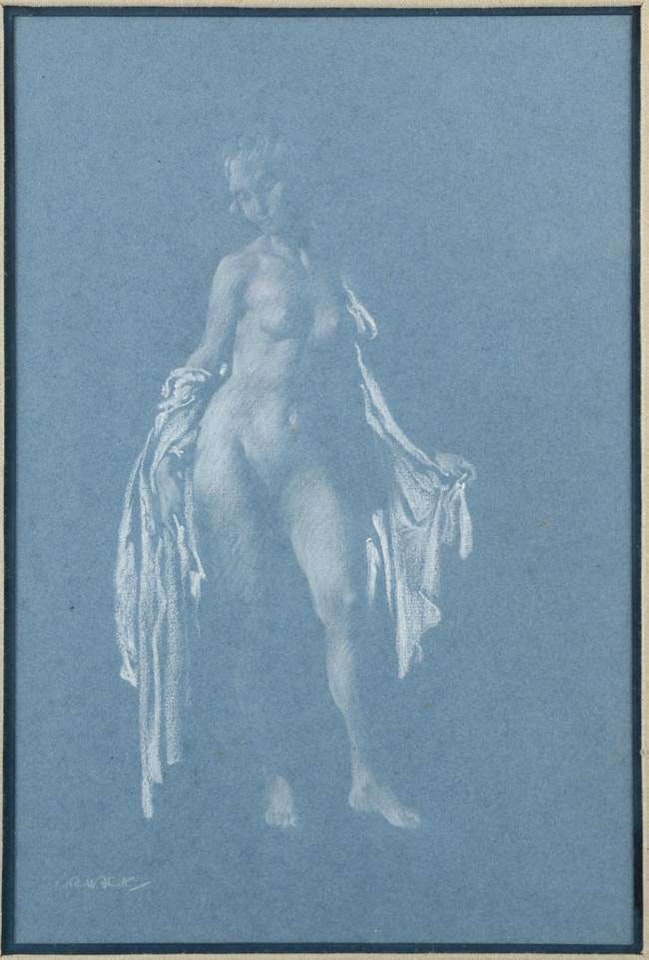 standing female nude by William Russell Flint
