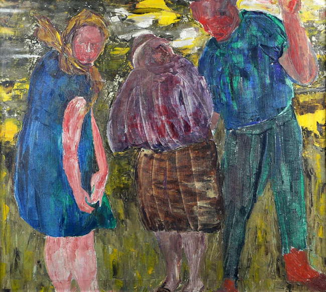 Frieze of 3 figures by Russian School