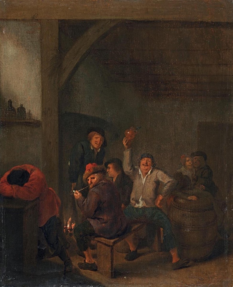 Interior with Singers and Smokers by Jan Miense Molenaer