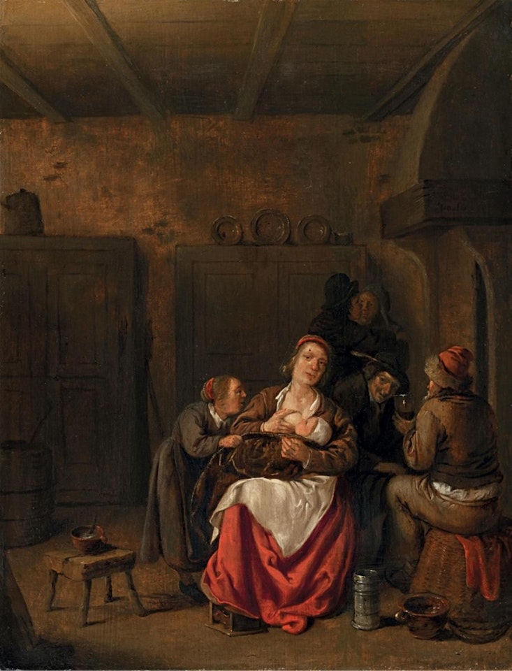 Interior with Mother and Child by Jan Miense Molenaer