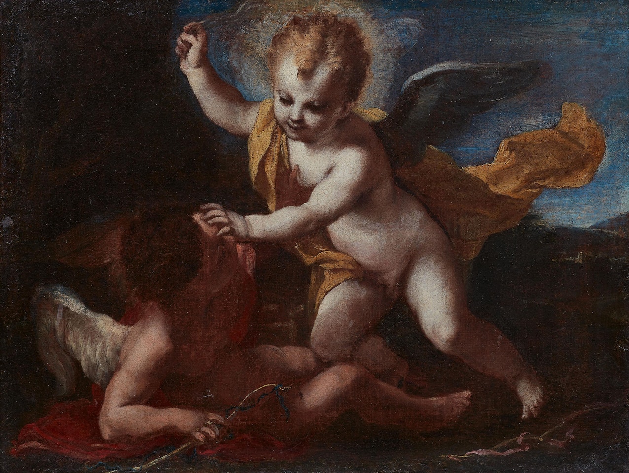 Two Putti by BOLOGNESE SCHOOL