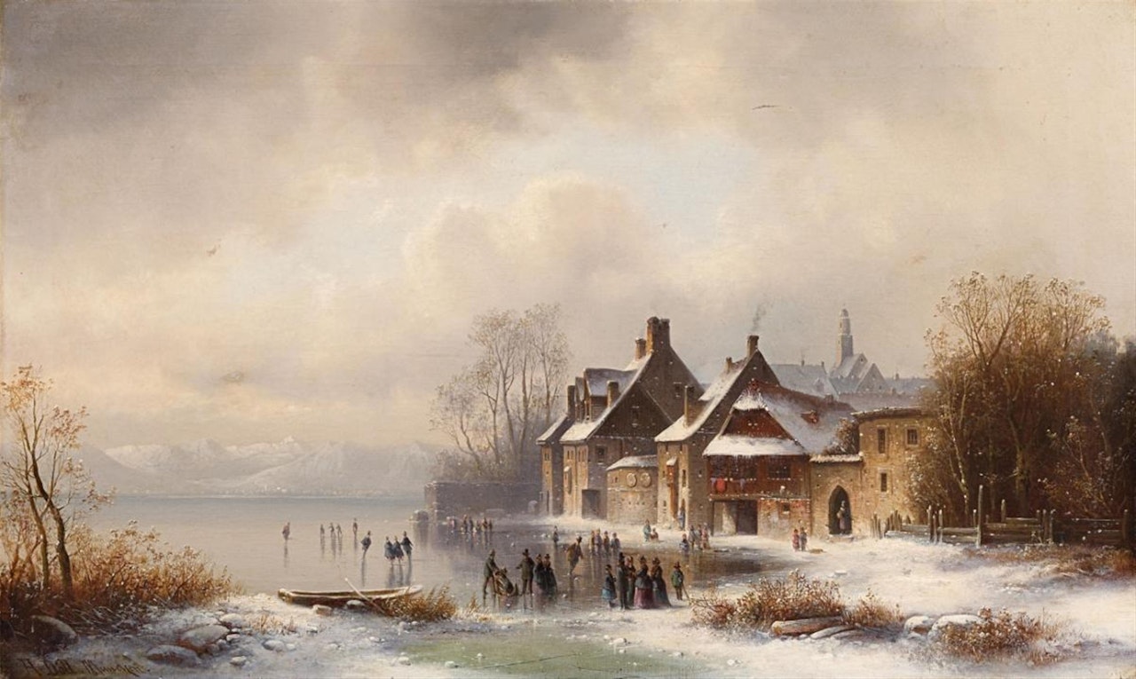 Winter landscape by Anton Doll