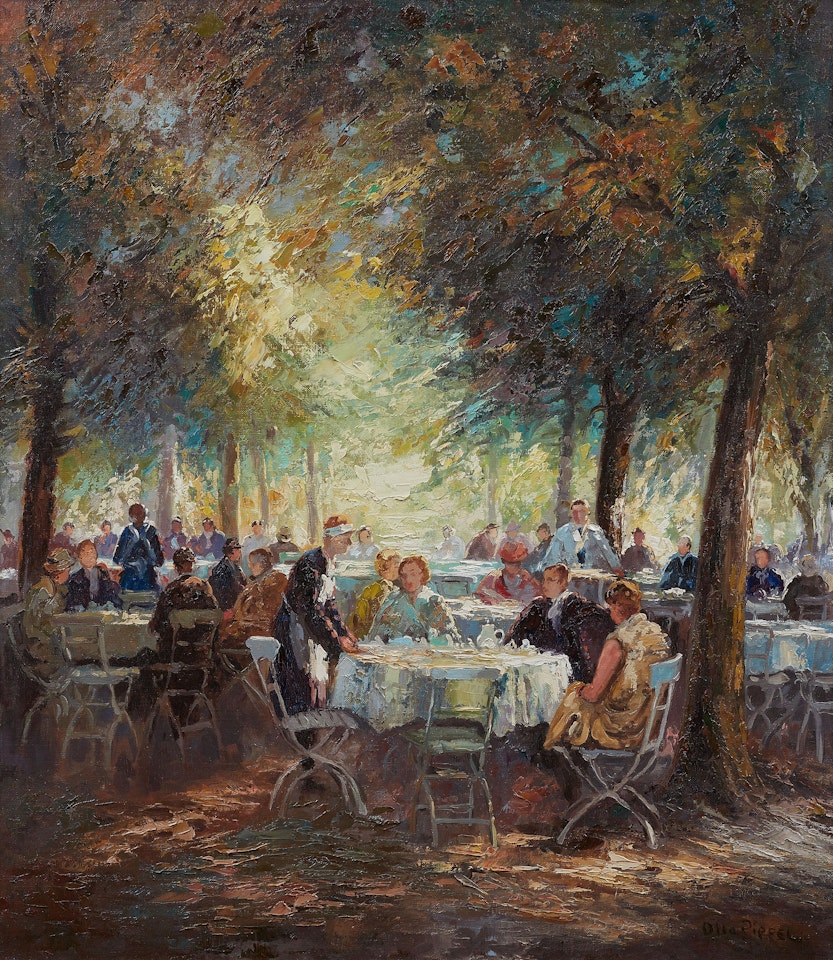 Café in the Munich Hofgarten by Otto Pippel