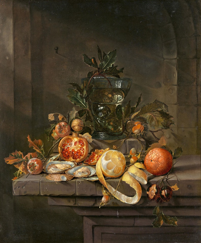 Still Life with Fruit, Oysters and a Rummer by Cornelis de Heem