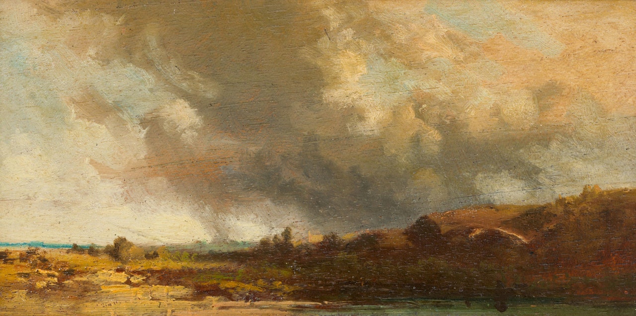 Isar landscape (storm clouds over the Isar) by Carl Spitzweg