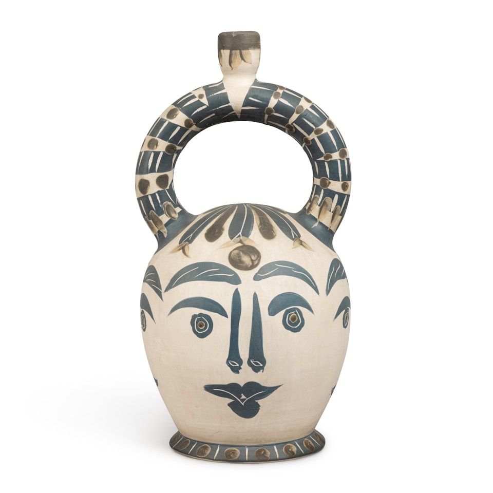 Vase aztèque aux quatre visages (Alain Ramié 402) by Pablo Picasso