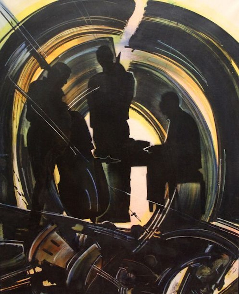 Lyrical polymnia MEC-ART and acrylic by Gianni Bertini