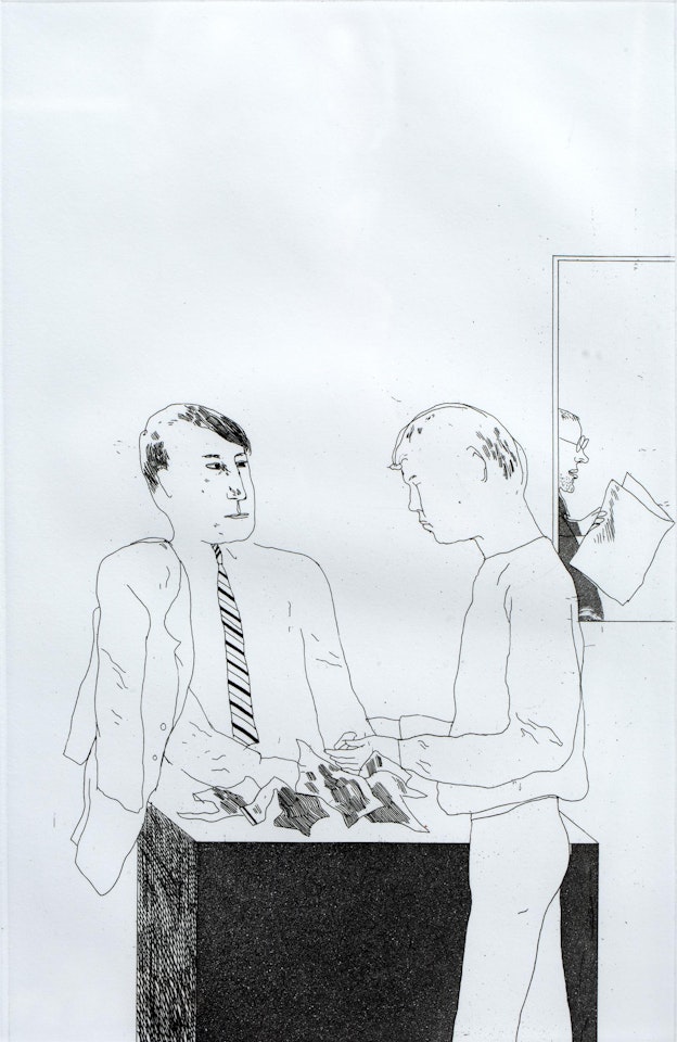 He enquired after the quality by David Hockney