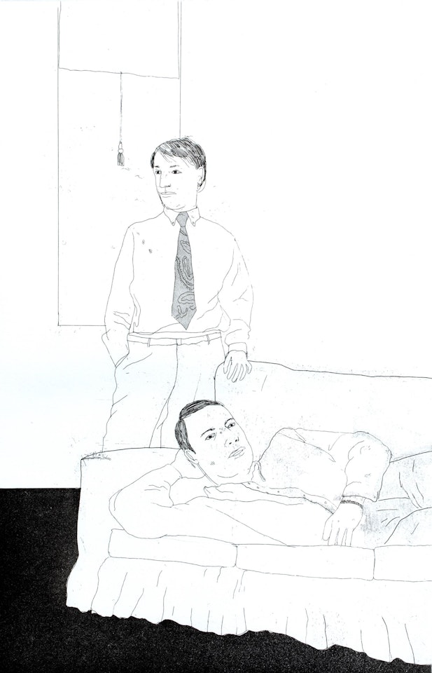 Beautiful and White Flowers; from Fourteen Poems by C. P. Cavafy by David Hockney