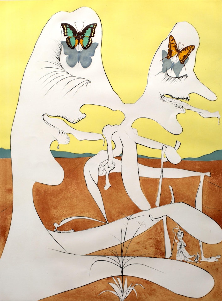 Papillon de l"anti-matière (Série du Cosmos) by Salvador Dali