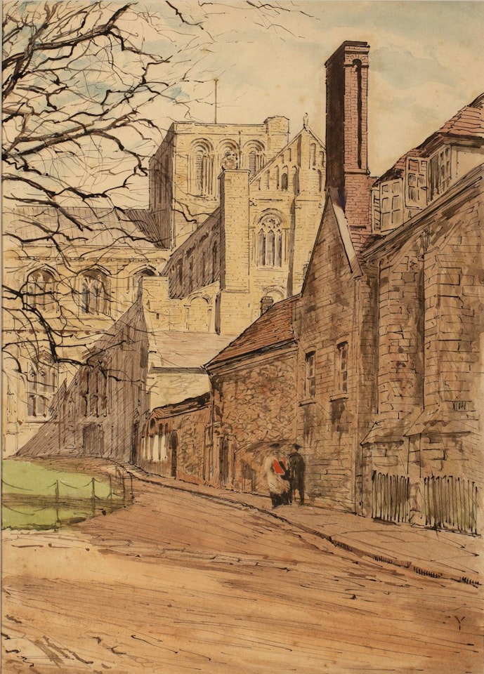 Winchester Cathedral from the Deanery by English School