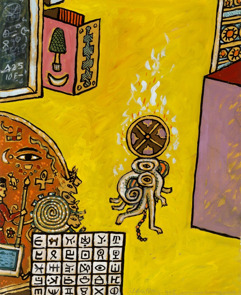 Opus G.1919 Mystic Vision, Burning Wheel, April 1995 by Alan Davie