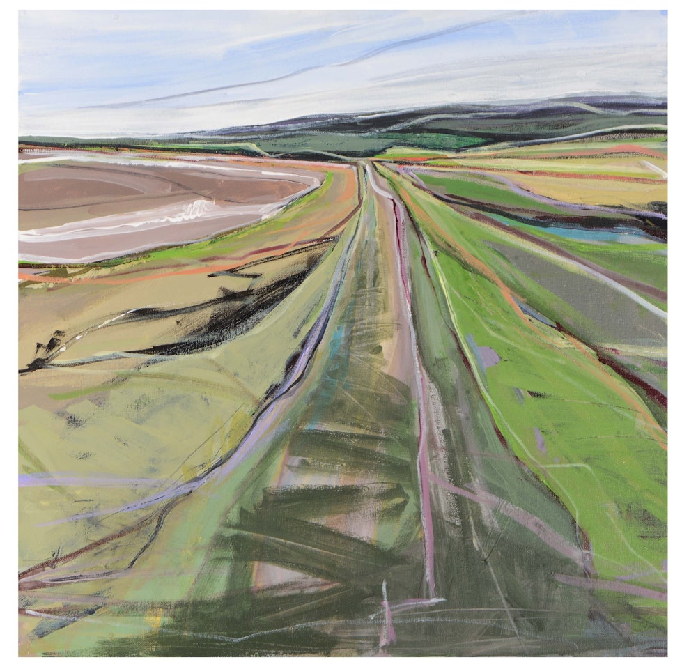 Landscape with distant hills by English School