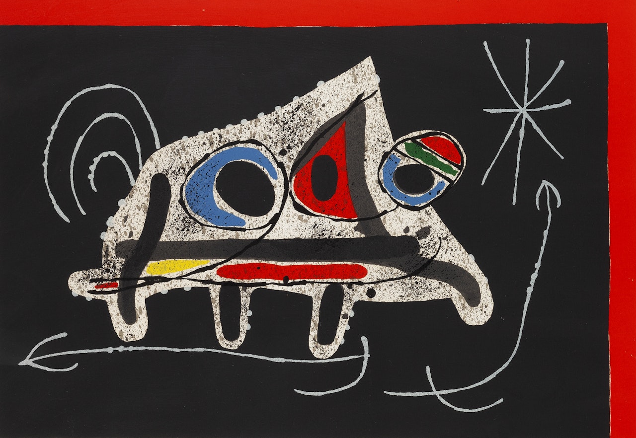 Le Lezard aux Plumes d"or, plate 1 by Joan Miró