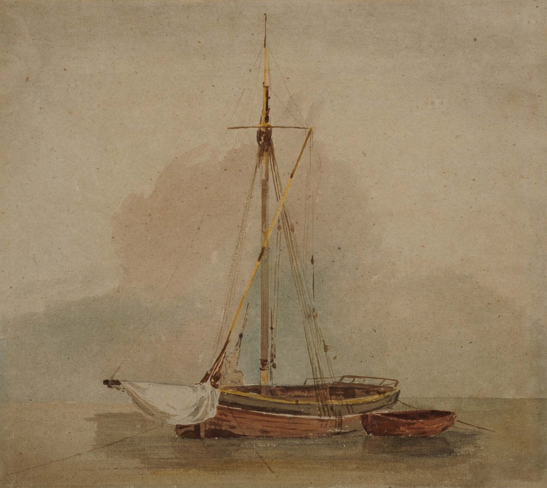 Boats at anchor by Thomas Girtin