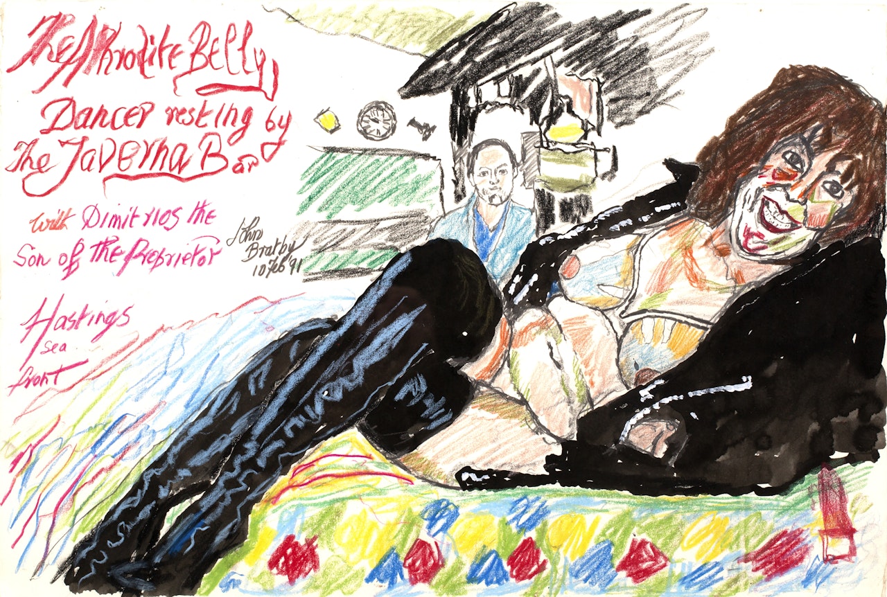 "Dancer resting by the Javesha Bar" by John Bratby