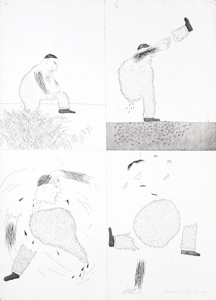 He Tore Himself in Two; from Six Fairy Tales From the Brothers Grimm by David Hockney
