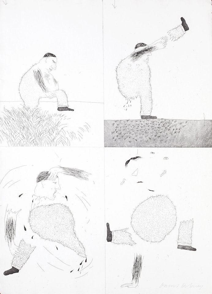 He Tore Himself in Two; from Six Fairy Tales From the Brothers Grimm by David Hockney