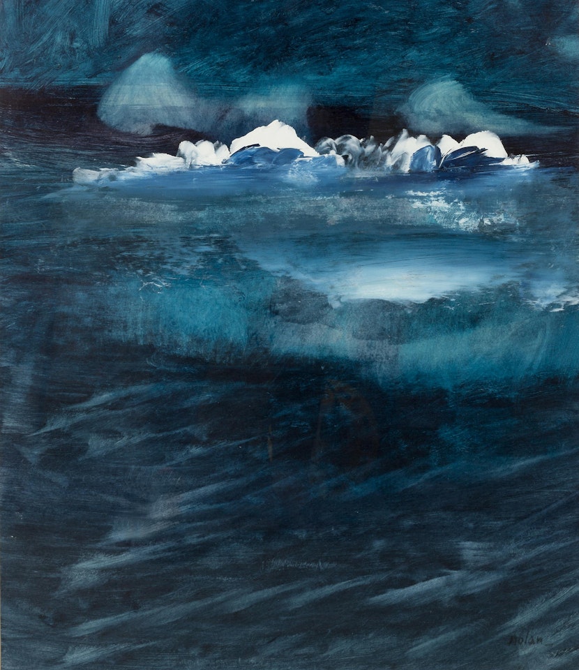 Seascape, possibly Antartica by Sidney Nolan