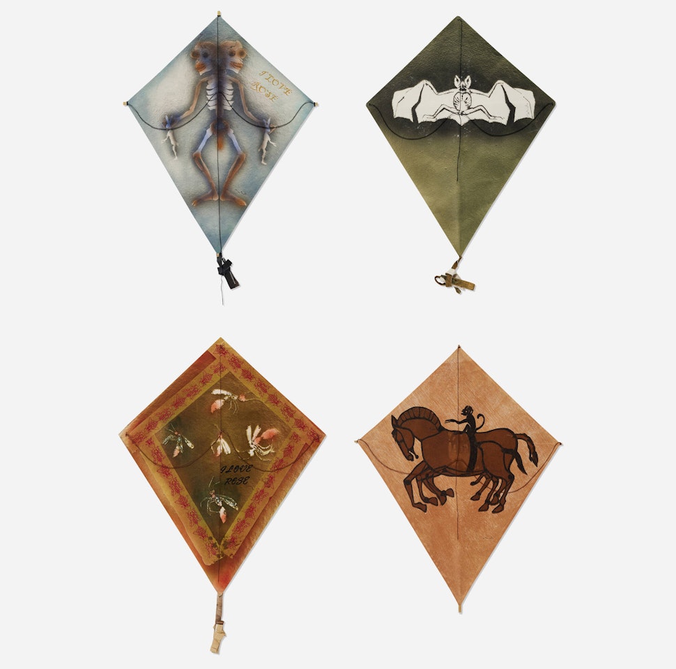 Kites (four works) by Francisco Toledo