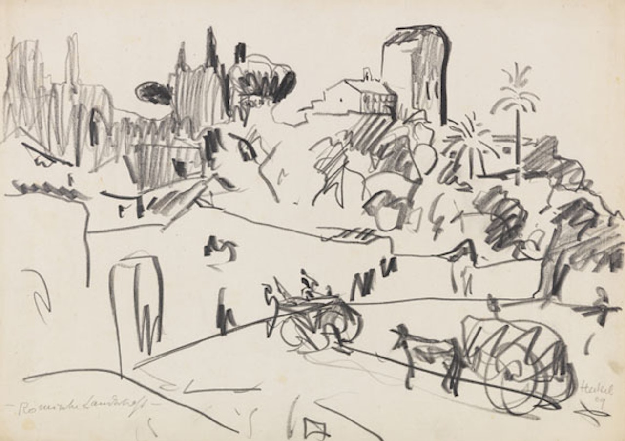 Römische Landschaft by Erich Heckel