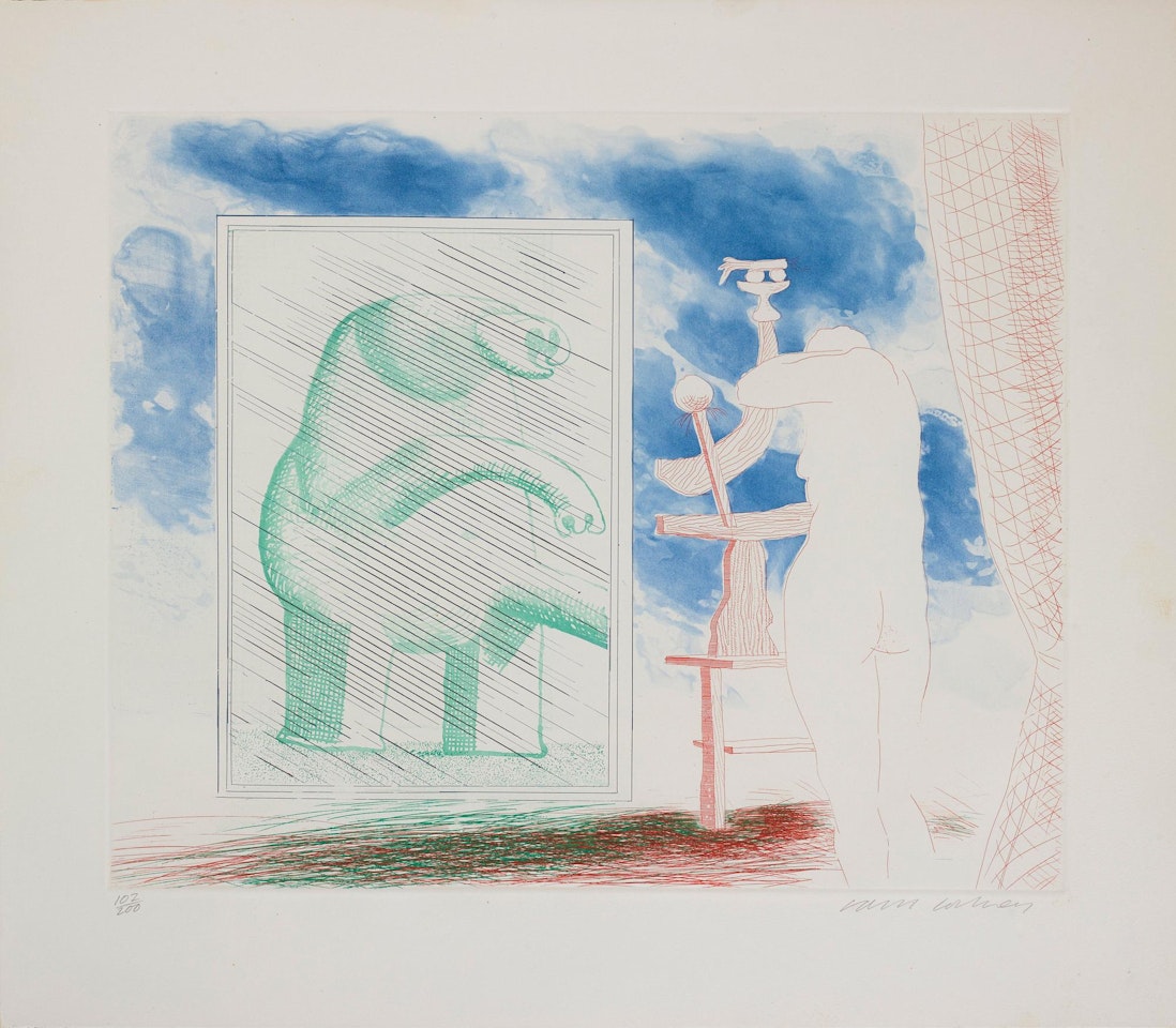 "A Picture of Ourselves" from: "The Blue Guitar" by David Hockney