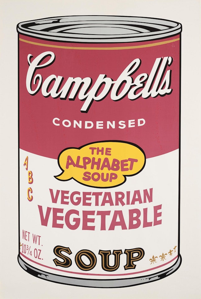 "Vegetarian Vegetable, from Campbell"s Soup Ⅱ" by Andy Warhol