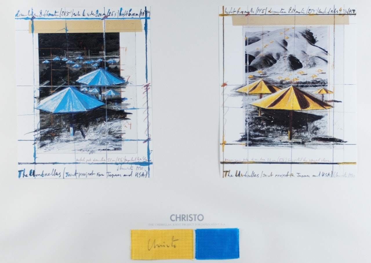 The umbrellas, joint project for Japan and U.S.A. by Christo