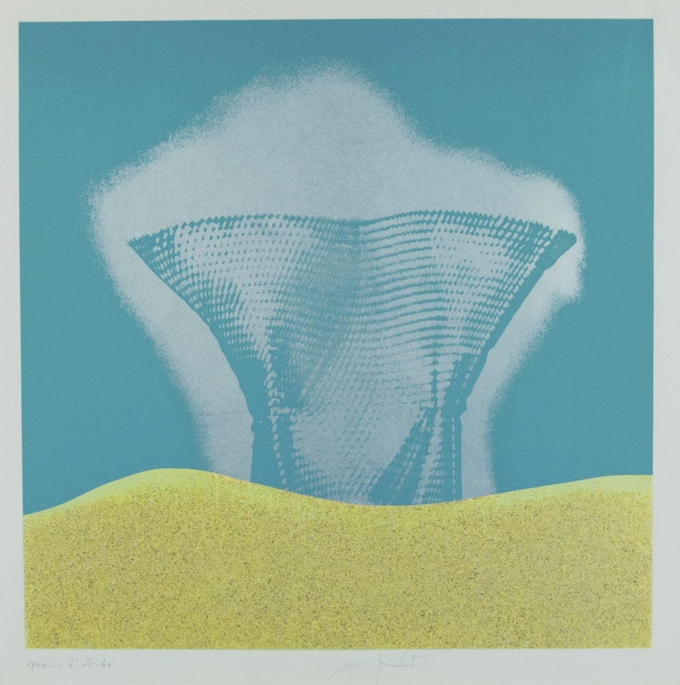 Appearance of a wing in the desert by Heinz Mack