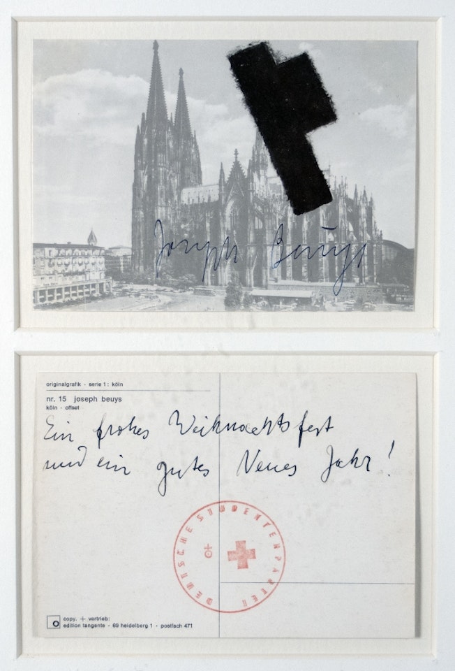 Two postcards "Köln" by Joseph Beuys