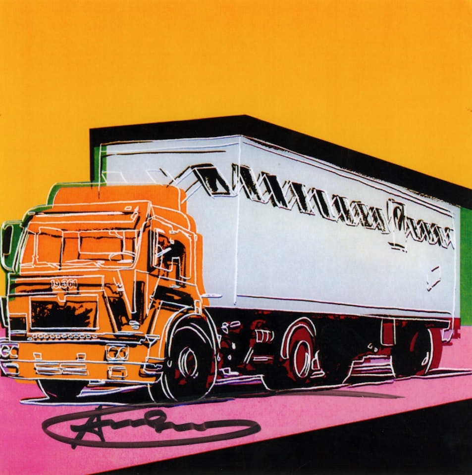 Trucks (4 announcement cards) by Andy Warhol