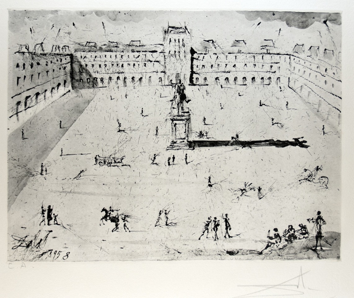 La Grande Place des Vosges by Salvador Dali