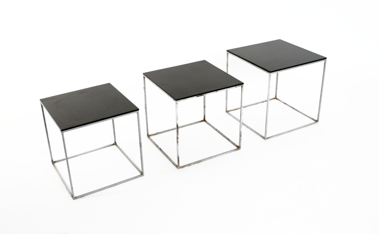 Nest of three tables by Poul Kjaerholm