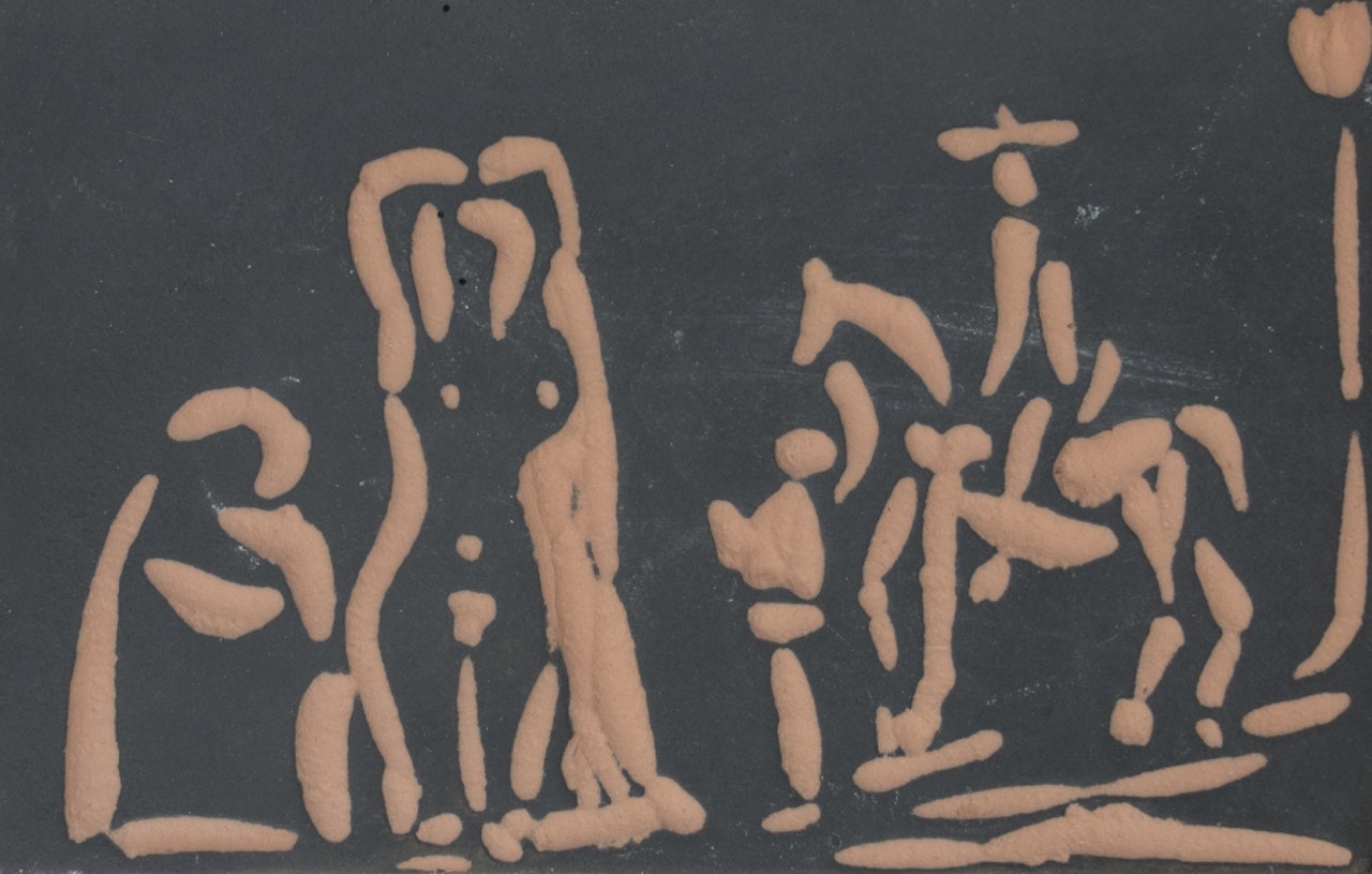 Personnages and cavaliers by Pablo Picasso