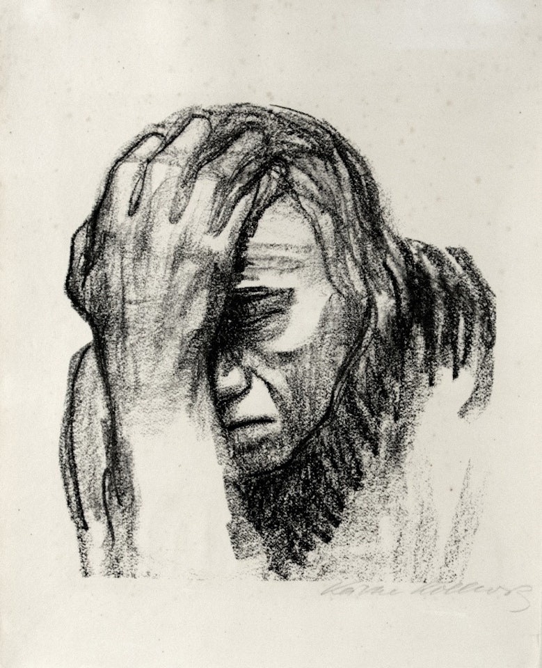 Thinking woman (version I) by Kathe Kollwitz