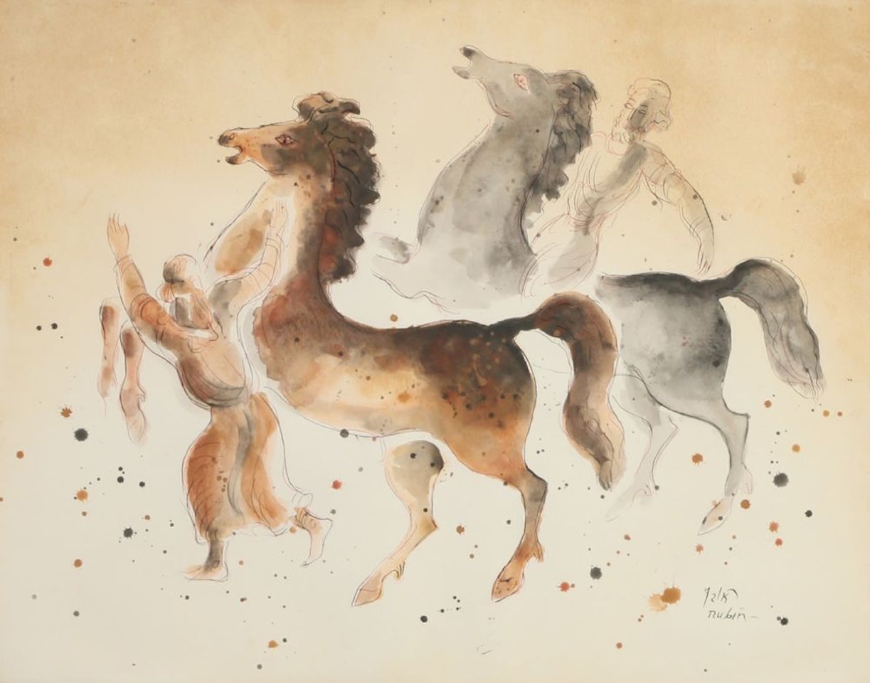 Horsemen and Horses, by Reuven Rubin