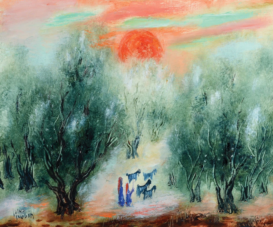Sunset in the Olive Grove by Reuven Rubin