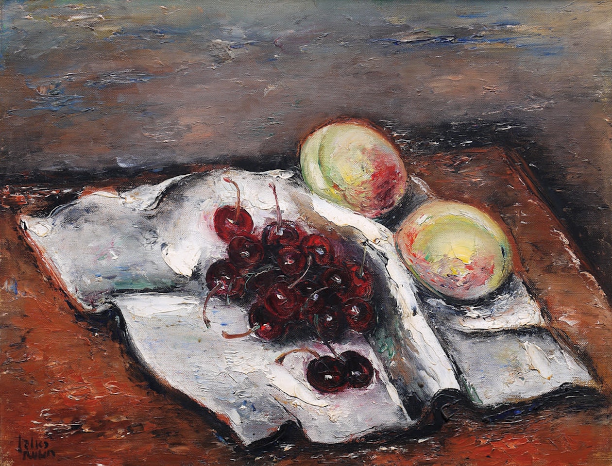 Fruits on the Table by Reuven Rubin