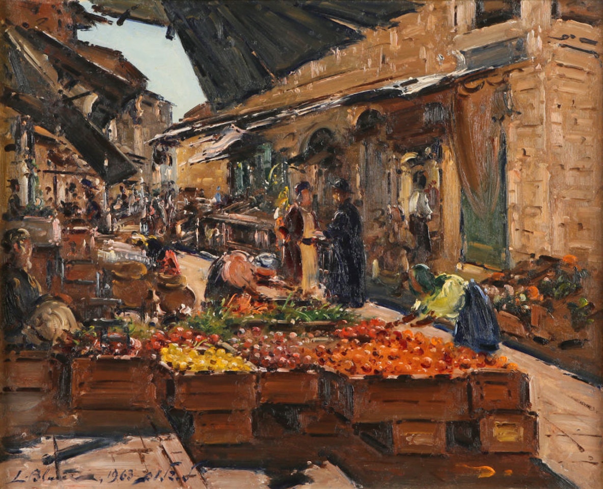 Market in Jerusalem by Ludwig Blum