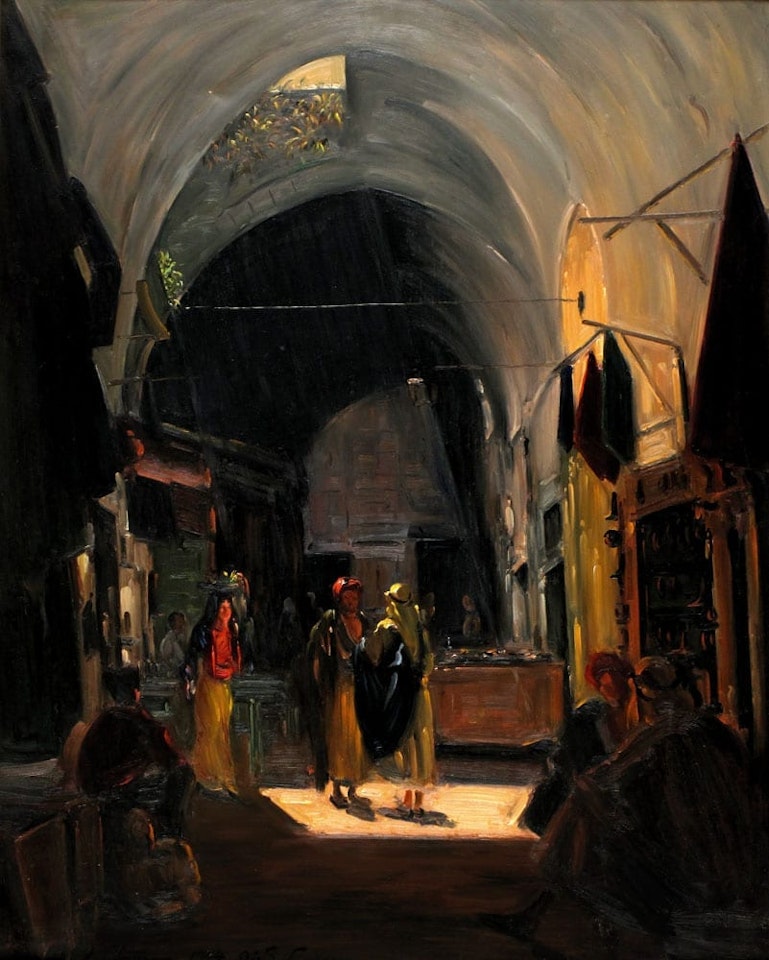 Figures in the Old City, Jerusalem by Ludwig Blum