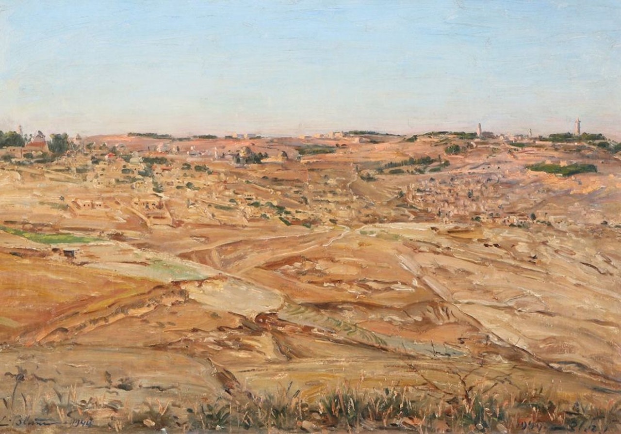 Jerusalem, Mount Scopus, Temple Mount, View from the South by Ludwig Blum