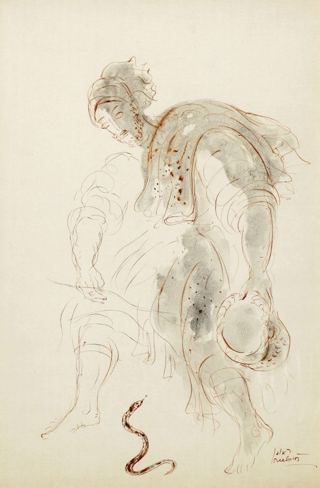 The Snake Trapper by Reuven Rubin